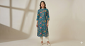 Rayon Flared Long Kurti — Deep Maroon